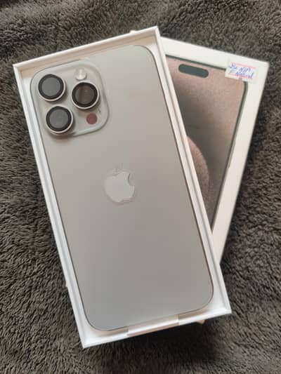Iphone 15 pro max jv excellent scratchless condition natural Titanium