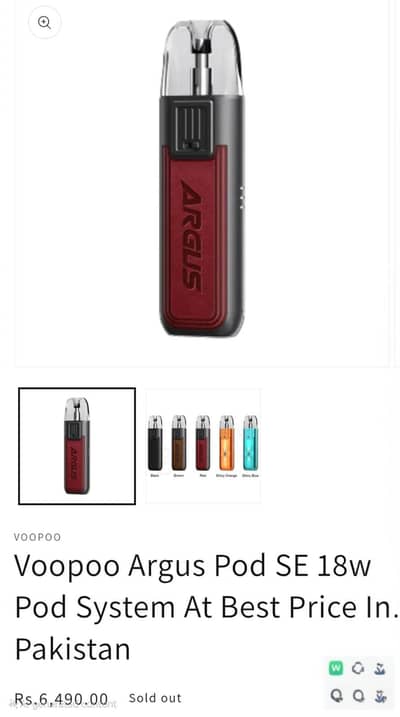 Arges Pod SE 800 mah