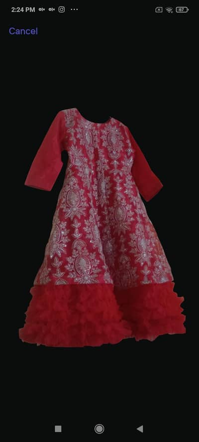 beautiful maroon kids frock