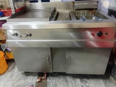 Fryer hot plate sizzler food counter