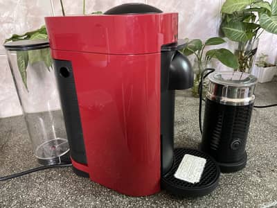 Nespresso coffee machine with milk frother