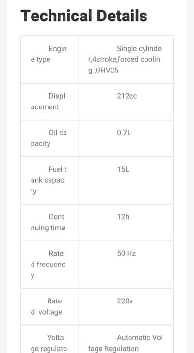 Loncin 3 KVA Generator model LC 5500D-A