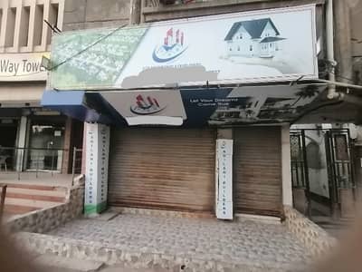 Shop Double Shutter 3 Side Corner With Attached Bath Extra Land Lease 200 Feet Road Facing Vip Location North Karachi Sector 11A