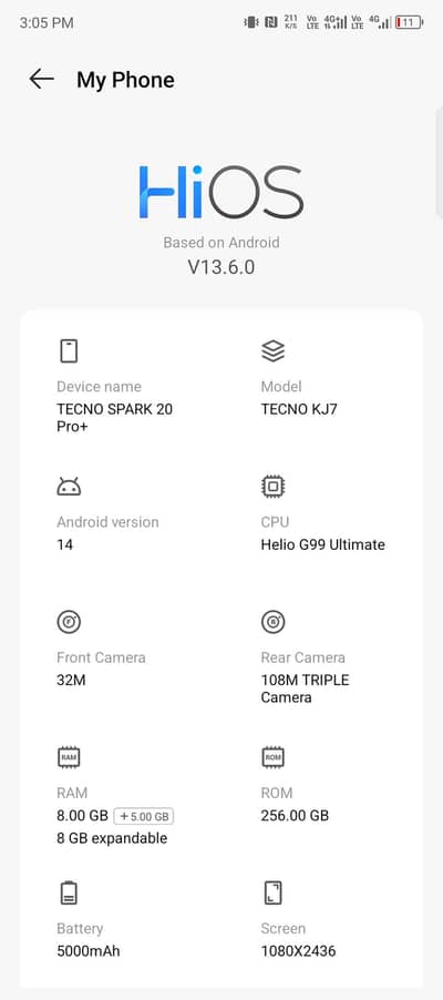 Tecno spark 20 pro plus