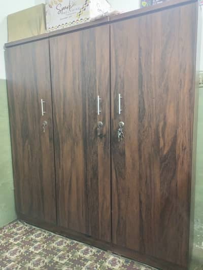 Wooden furniture urgent sell ,3 door almari,dressing table,shoe rack