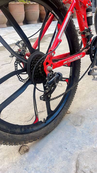 Almost new cycle in red color