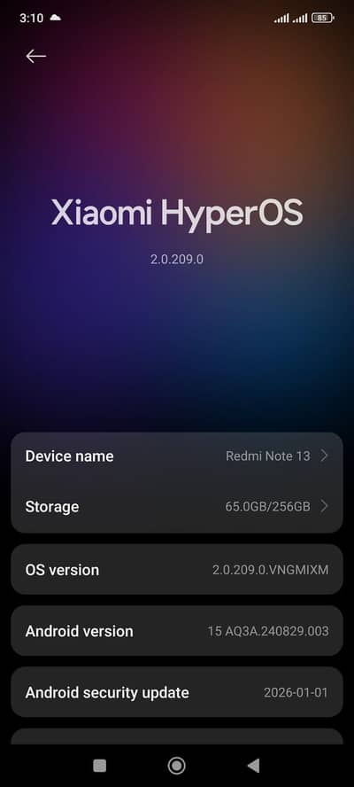Redmi Note 13 10/10 condition. . . zero sekrach. .