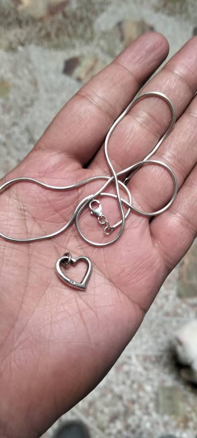 Silver chains, men's and women's pendant chandi Italian 925