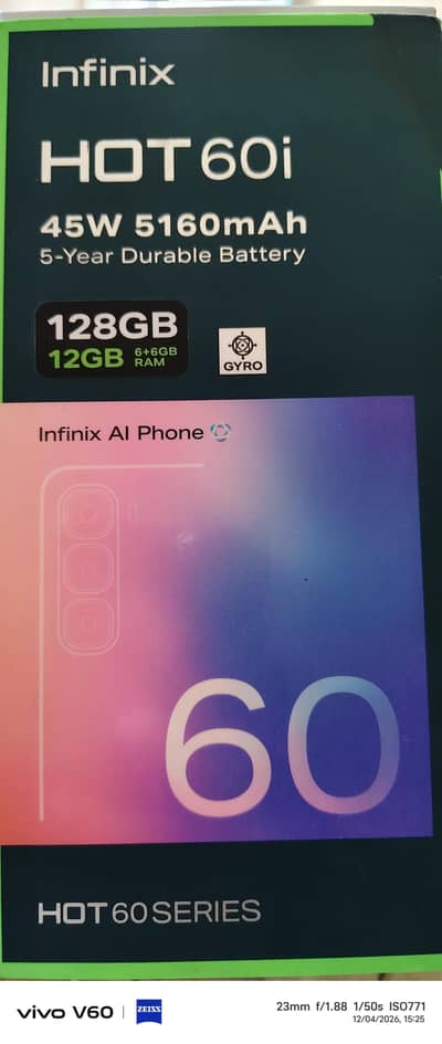 infinix hot 60i 6+6 128 GB