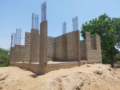 2 Side Corner Commercial Plot West Open | Plinth Installed | Al Noor Society