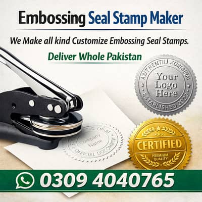 Paper Embossed Stamp Maker Letterhead Printing Rubber Stamp Making
