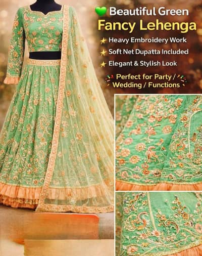 Elegant Green Fancy Dress