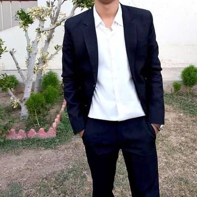 BLACK COAT PANT WITH WHITE SHIRT