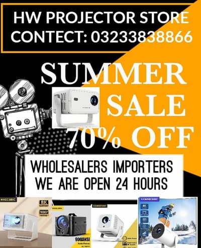 FULL HD 4K ANDROID MULTIMEDIA SMART PROJECTOR  SUMMER SALE 70% OFF