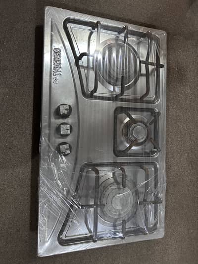 3 Burner Stainless Steel Gas Stove – General Brand
