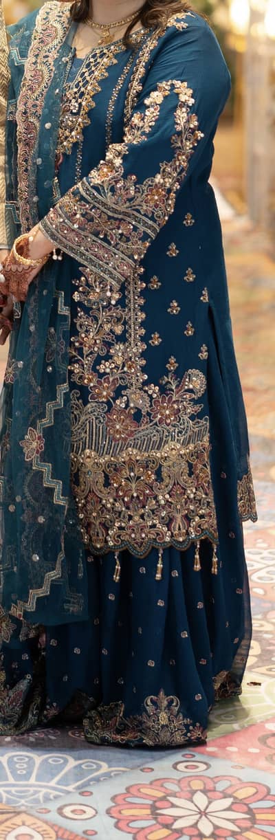 Imrozia/long shirt with sharara