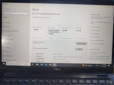 DELL LAPTOP i5 10th gen 16gb ram