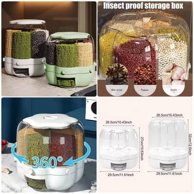 Petal Cap Rotating Cereal Dispenser (7 KG (Box Packing) ) Premium