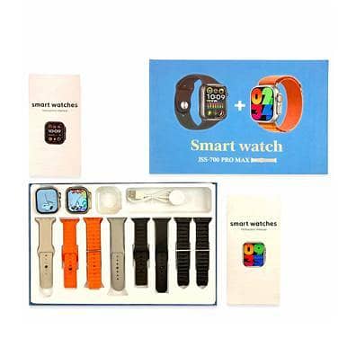JSS 700 Pro Max Dual Smart Watch With 7 Straps