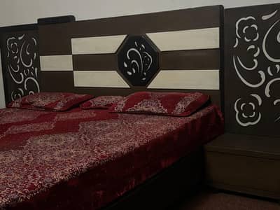 king size bed with dressing and side tables for sale