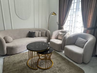 Premium Curved Cloud Design sofa set 5 seater