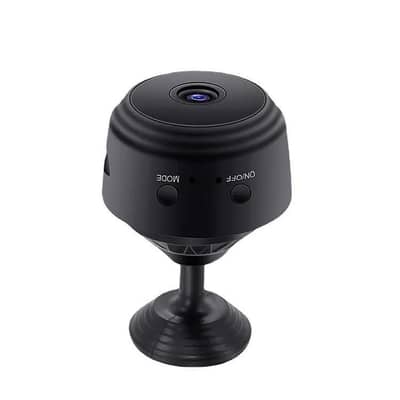 Wireless Mini home Security camera black ABS