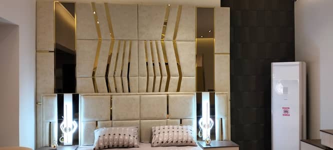 Selling ultra-luxury complete bedroom set with full designer LED panel