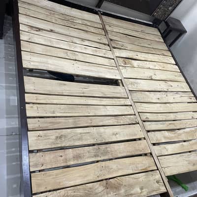 King size Double Bed with mattress and Side Tables