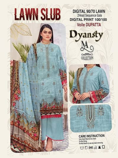 Premium Printed 3-Piece Salwar Kameez Unstiched For Women