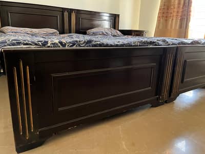 Two singal beds with side  table for sale