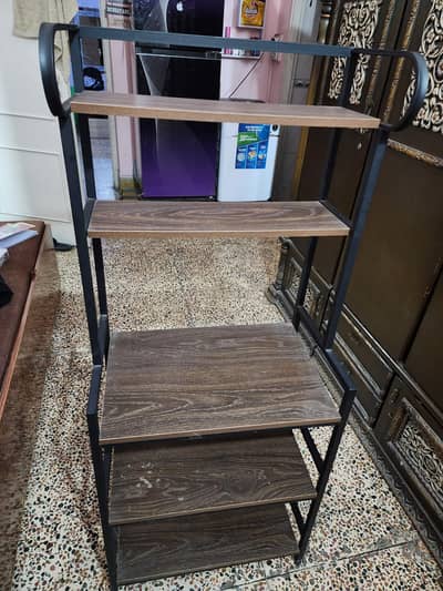 5-shelf Kitchen Bakers Rack with Hutch Industrial Microwave