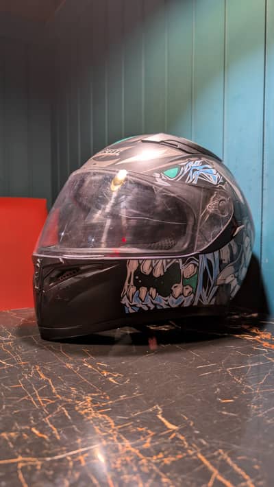 JIEKAI JK-316 JAW Matt Red Black Full Face Dual Visor Helmet DOT CERTI