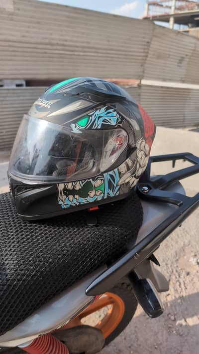 JIEKAI JK-316 JAW Matt Red Black Full Face Dual Visor Helmet DOT CERTI