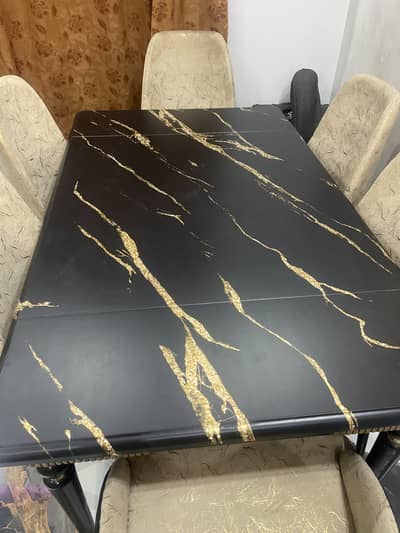 6 chairs stylish dining table