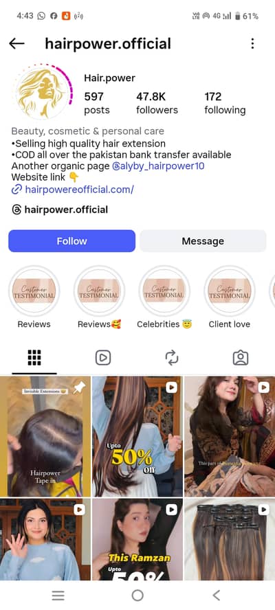 Brand new Full hair wig is for sale