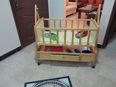 Baby Cot | Wooden Cot & Swing | For Sale