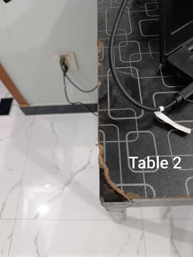 2 Computer Tables (6ft x 2ft) – Metal Frame with Wooden Top