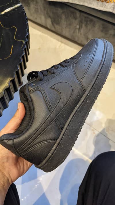 Nike Men Court Vision Low Next Nature Sneaker (Black)