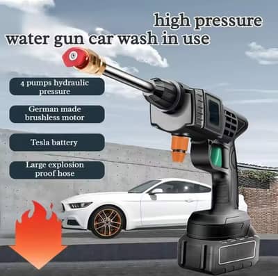 powerful high pressure wireless car wash water jet foam gun