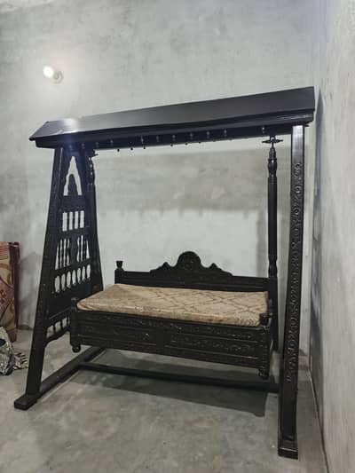 Wooden Jhoola Swing Chair – Solid Wood – Almost New Condition