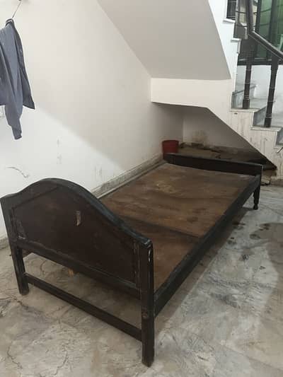 Single Wooden Bed for Sale | Used | Good Condition | Strong Frame |