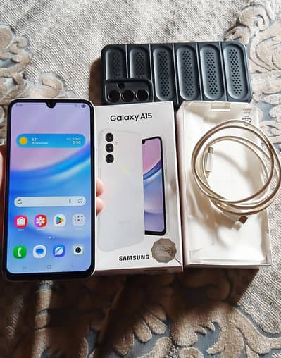 Samsung A15 8 256GB Complete Box With Back Cover