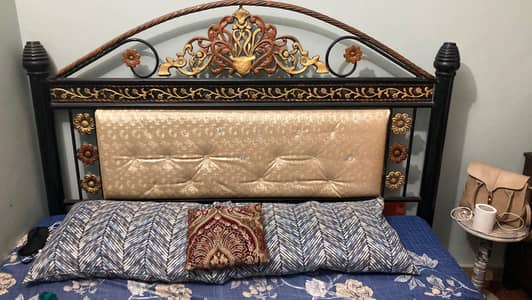 Iron Bed with iron dressing table