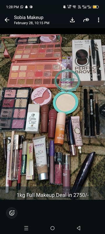 Branded makeup available