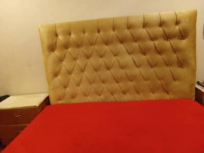 King size bed and 2 side tables  dressing mirror and chairs