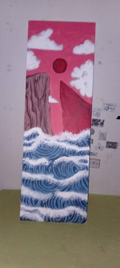 Original Hand-Painted Ocean Sunset – Premium Statement Art Piece