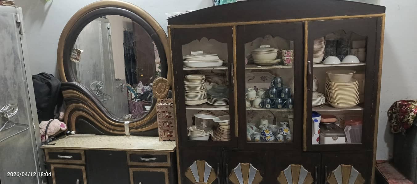 bed, showcase, dressing table 1