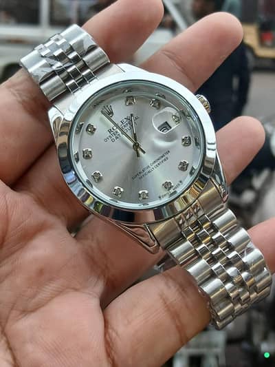 ROLEX SILVER DIAL IMPOTED WATCH