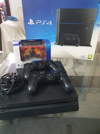 Sony PS4 Slim 500GB Jailbreak | 3 Controllers | FIFA 26, Ghost of Tsus