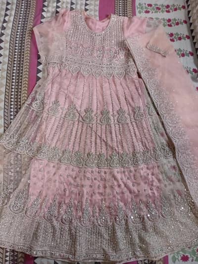 Designer Heavy Embroidered Pink Maxi - Fancy Party Wear Dress